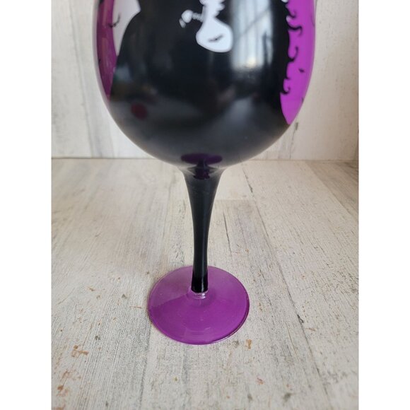 Kirkland vintage happily ever after wine glass Dracula vampire Halloween - Picture 2 of 11